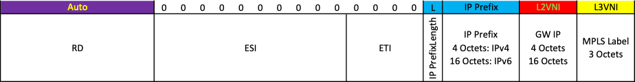 BGP EVPN Type 5 Route - IP prefix route